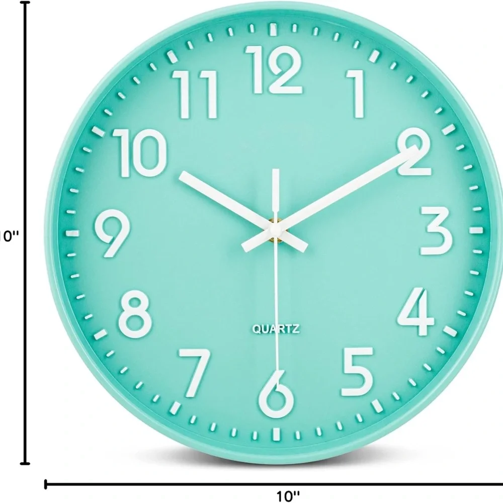 NEW Modern Aqua Wall Clock/ Battery / home decor